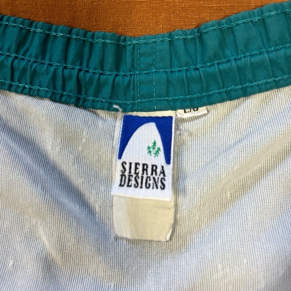 Vintage Sierra Design Trunks Mens L NYLON Swim Shorts Mesh Lined  Teal/Purple - Picture 5 of 8
